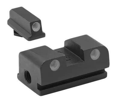 Meprolight USA 188013101 Tru-Dot Green Tritium White Outline Front Sight-Green Tritium White Outline Rear Sight Walther Arms P99/PPQ