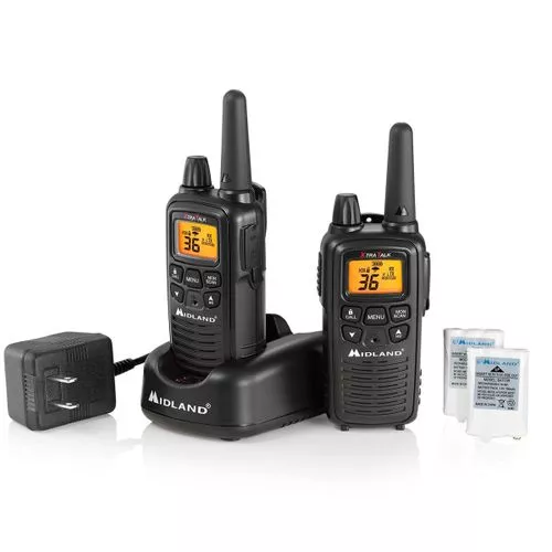 Midland LXT600VP3 36-Channel GMRS with 30-Mile Range, NOAA Weather Alert, Rechargeable Batteries and Charger