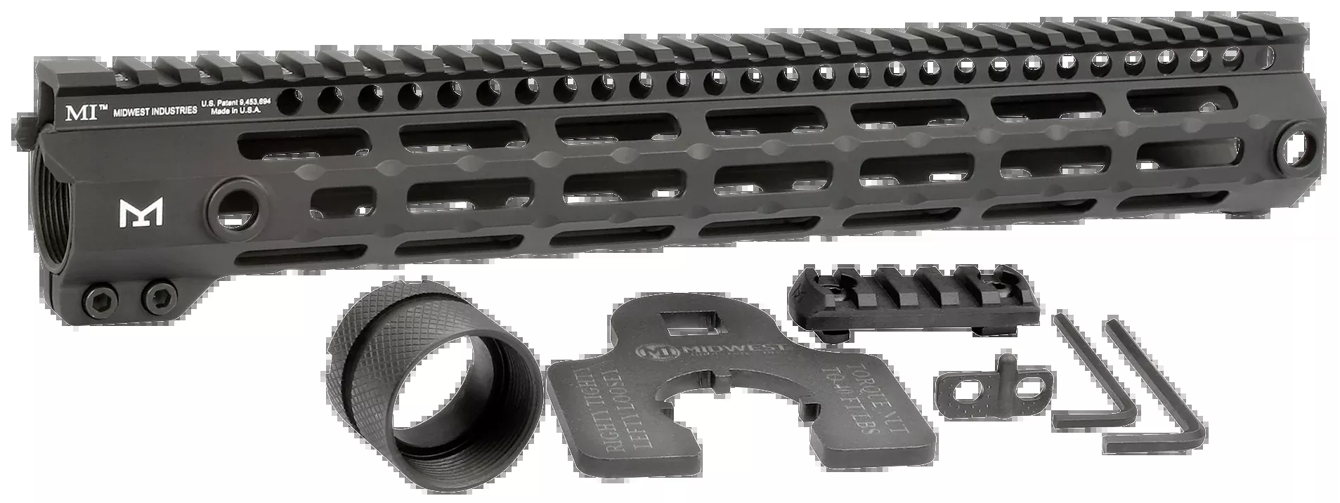 Midwest Industries G4M Tactical AR-15 13.375" M-LOK Free-Float Handguard - Black