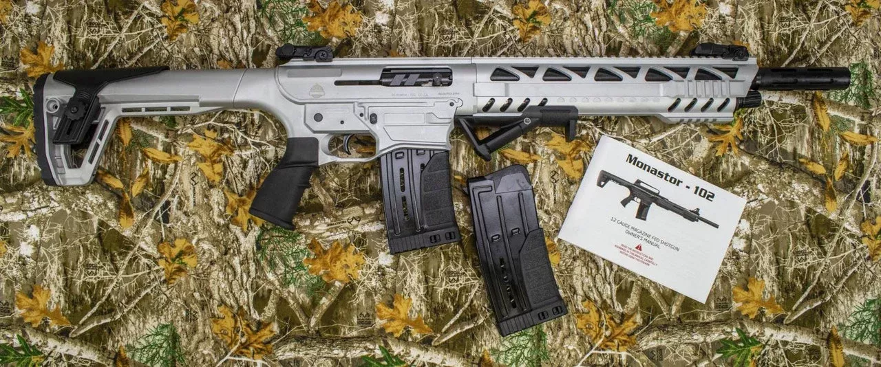 Monastor 102, 12ga Battleship Gray Semi Auto Shotgun *BLEM*