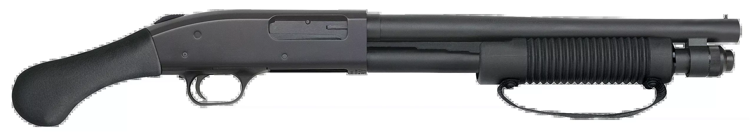 Mossberg 590 Shockwave 12 Gauge 14" 5+1 Pump-Action Shotgun - Blued Heavy-Walled Barrel - Black Raptor Birdshead Grip