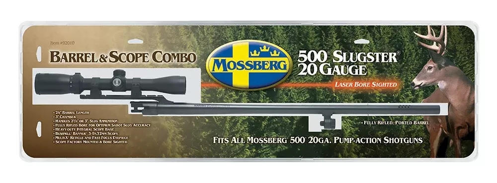 Mossberg Slugster 500/Maverick 88 20 Gauge 24" Rifled Slug Barrel w/3-9x40 Scope - Blued