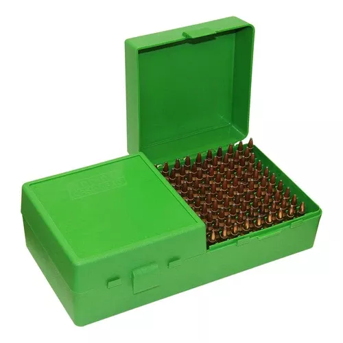 MTM Case-Gard 200-Round Stackable Ammo Storage Box with Dual Flip-Top Lids, Green, MTMRS20010