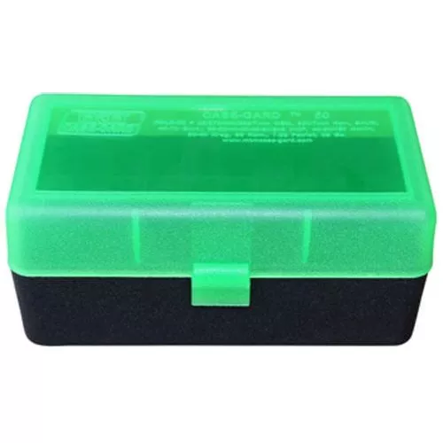 MTM Case-Gard 50 Round Rifle Ammo Box - Green/Black