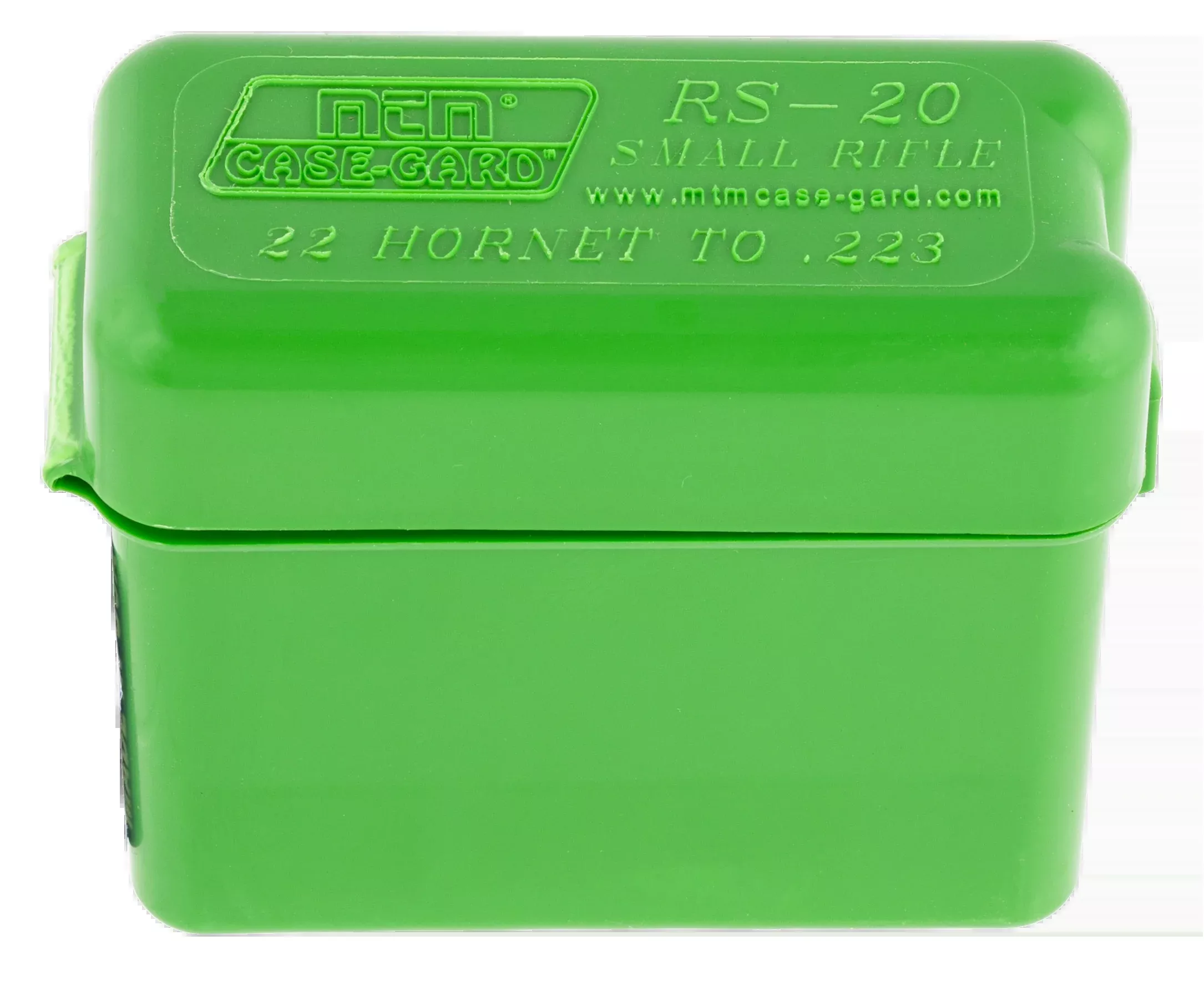 MTM Case-Gard Belt-Style 20-Round Multi-Caliber Rifle Ammo Box, Green Polypropylene RL2010