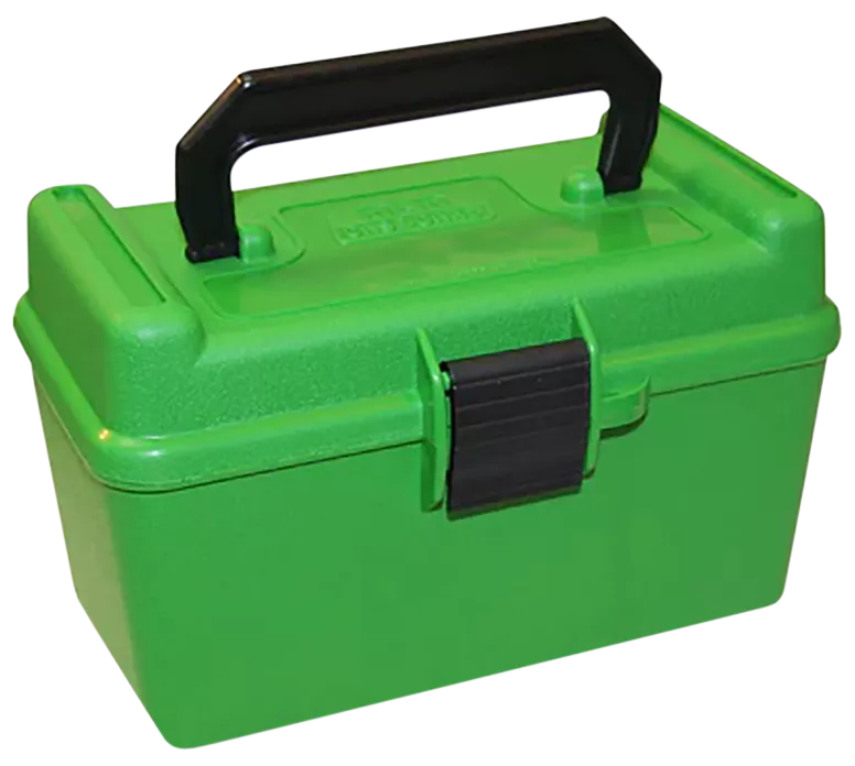 MTM Case-Gard H50XL10 Deluxe Ammo Box300 WSM/300 RUM Green Polypropylene 50rd