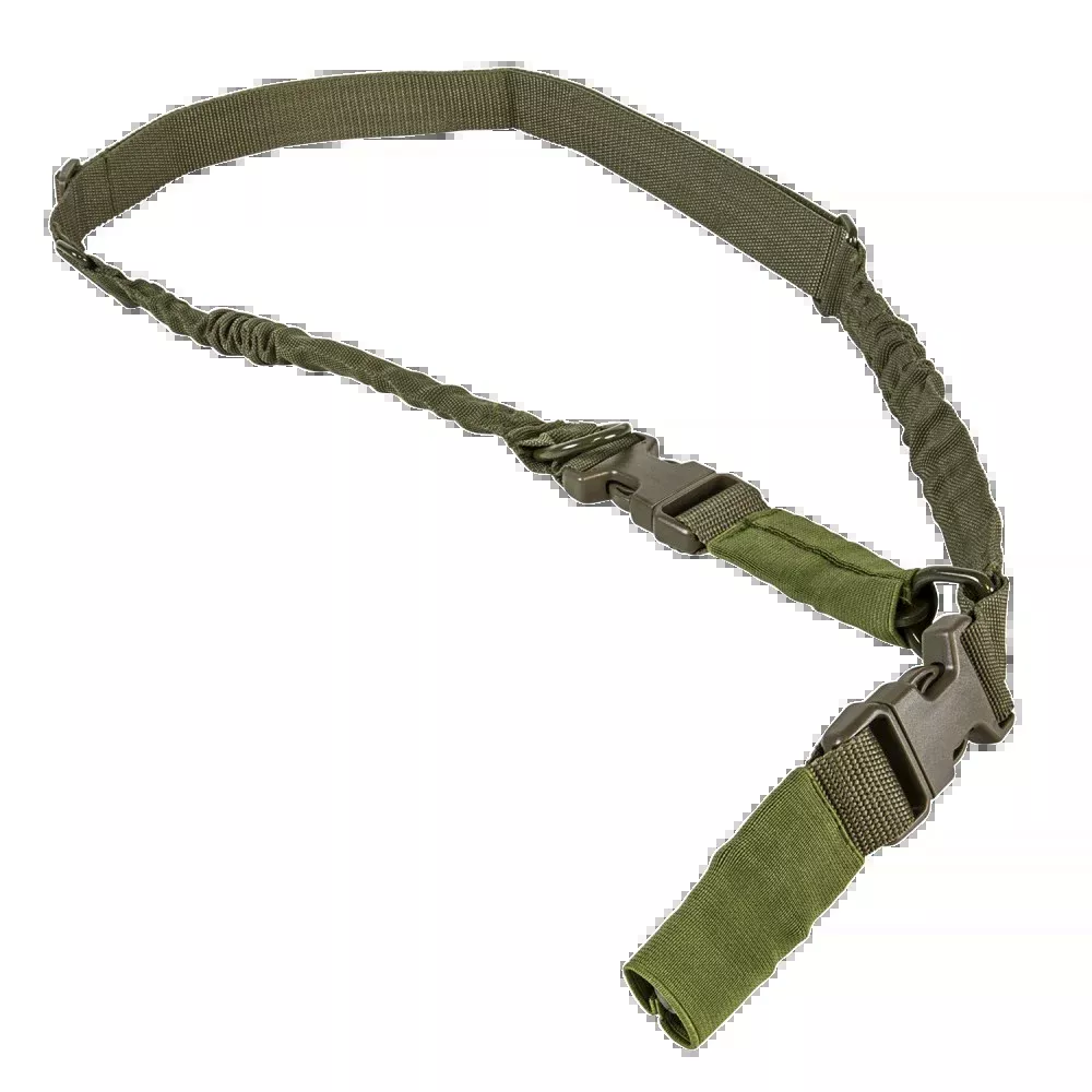 NcStar AARS21PG VISM Sling Green Nylon Strap W/Elastic Shock-Cord 55"-72" OAL Adjustable Bungee