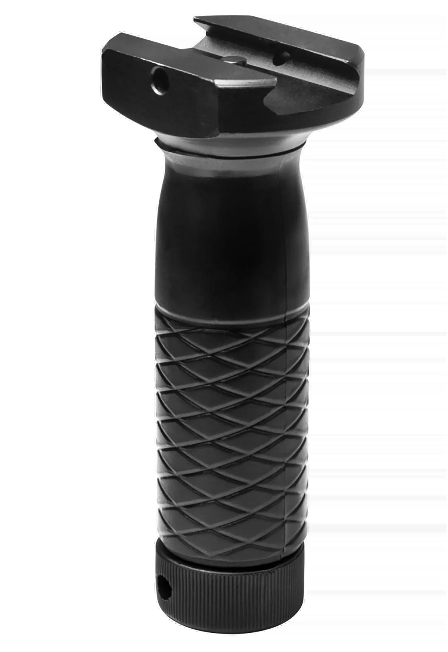 NCStar AR-15 Vertical Foregrip, Aluminum, for Weaver/Picatinny Rails with Rubber Overmold, AARH