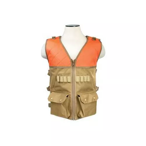 NcStar Hunting Vest/Blaze Orange And Tan CHV2942TO