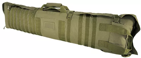 NCSTAR Rifle Case Shooting Mat 48" Unfolds to 66" Shooters Nylon Green Exterior PALS Webbing Includes Ba