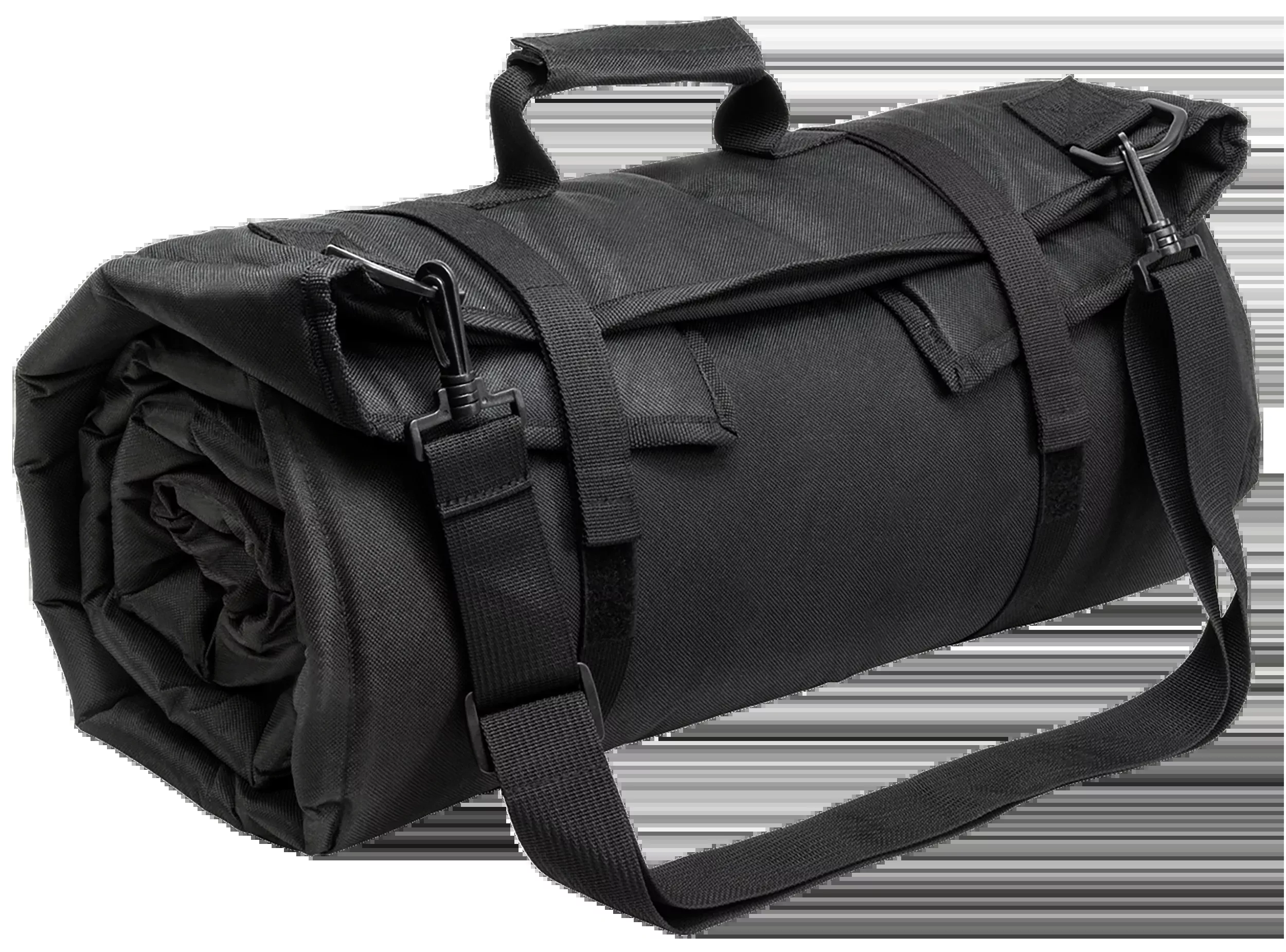 NCStar Roll Up Shooting Mat, Black PVC, 69 x 35 in, Slip-Resistant Panels, CVSHMR2957B