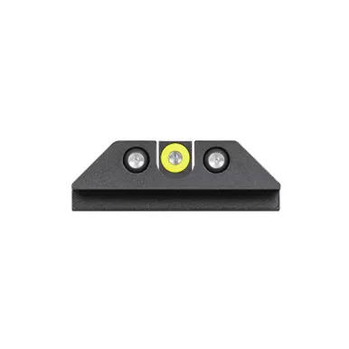 Night Fision Tritium Night Sight Set for Glock - U-Notch, Black Rear, Yellow Ring Front
