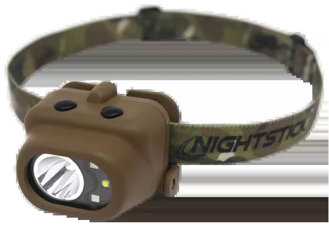 Nightstick Multi-Function LED Headlamp, Flat Dark Earth Camo Strap, 210 Lumens, NSP-4610C
