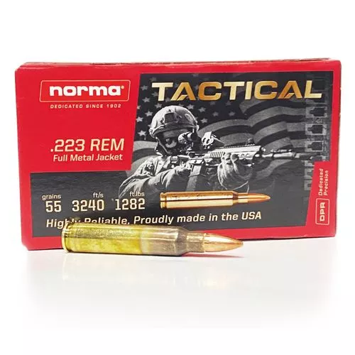 Norma Ammo TAC-223 .223 Rem 55Gr FMJ 20Rd Box