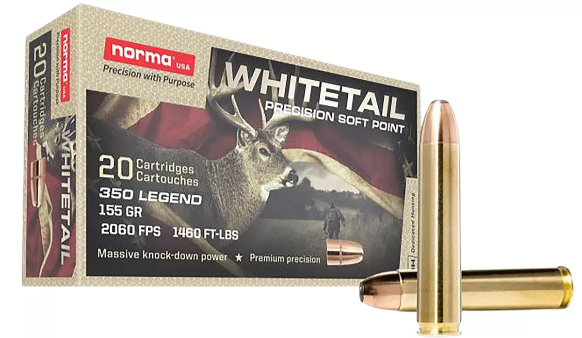 Norma Ammunition 603404704 Whitetail350Legend 155gr Soft Point 20 Per Box/10 Case