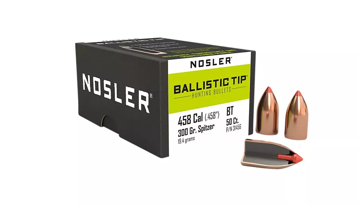 Nosler 31456 Ballistic Tip458Cal 300gr Spitzer Point 50/Box