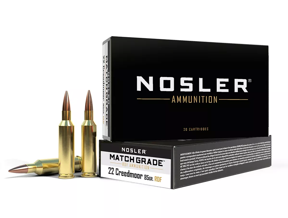 Nosler 51297 Match Grade22Creedmoor 85gr RDF Hollow Point Boat Tail 20 Per Box/10 Case