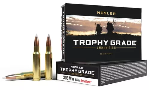 Nosler 60049 Trophy Grade308Win 165gr Nosler AccuBond 20 Per Box/10 Case