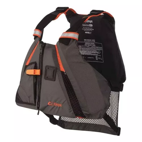 Onyx MoveVent Dynamic Paddle Sports Vest - Orange/Grey - Medium/Large - 122200-200-040-14