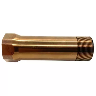 Otter Creek Labs OPS/AE O.T.B. Adapter - Over The Barrel Adapter, 1/2X28", For Use with Ops Inc 12 Model, AEM5 and OCM5 Suppressors, Raw Heat Treat Finish, Gold