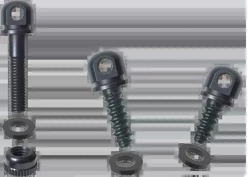 Outdoor Connection Swivel Base Set, Black Steel, includes 7/8 McScrew, 1/2 & 3/4 wood screw bases, 3 spacers BO5