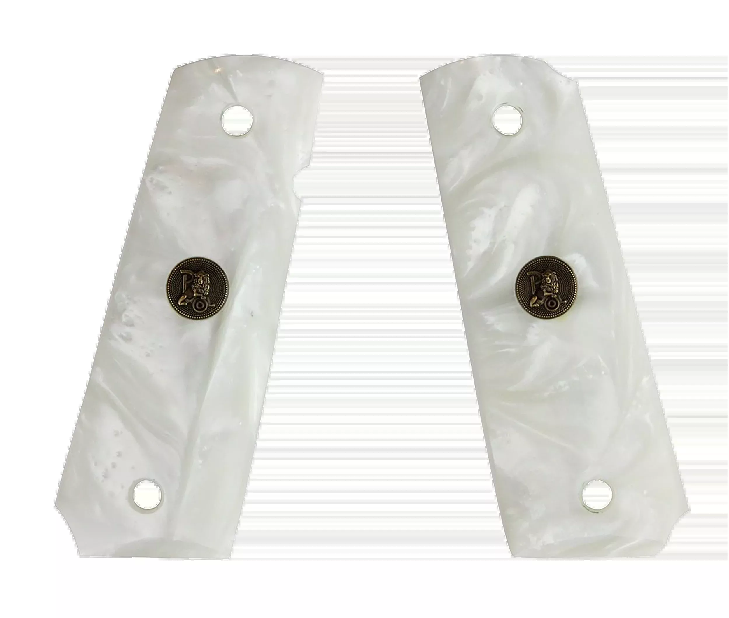 Pachmayr 1911 Grip Panels in White Simulated Pearl with Ambidextrous Safety Cut, 62001
