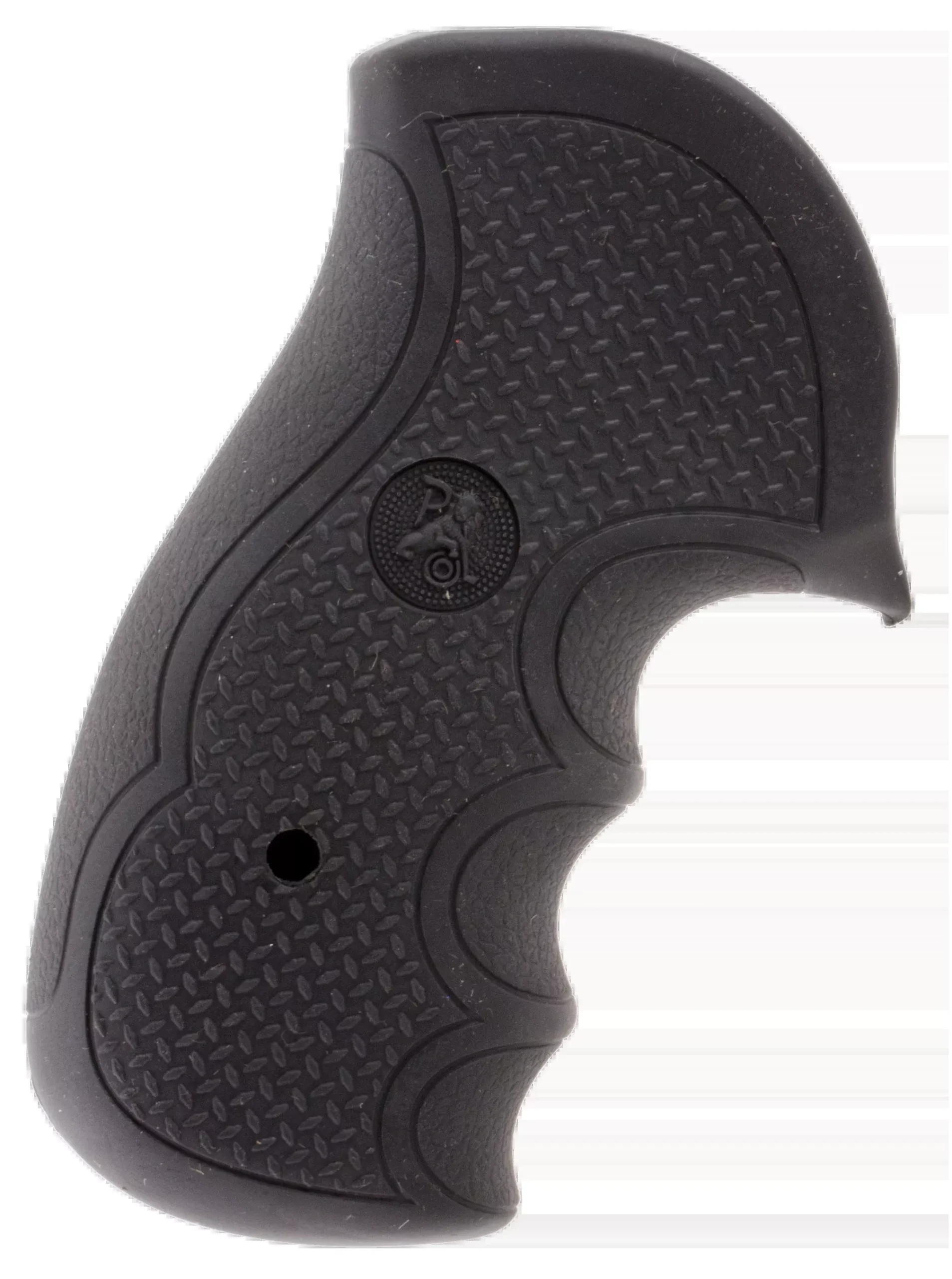 Pachmayr Diamond Pro Grip for Ruger GP100, Black Rubber with Finger Grooves and Diamond Texture, 02484