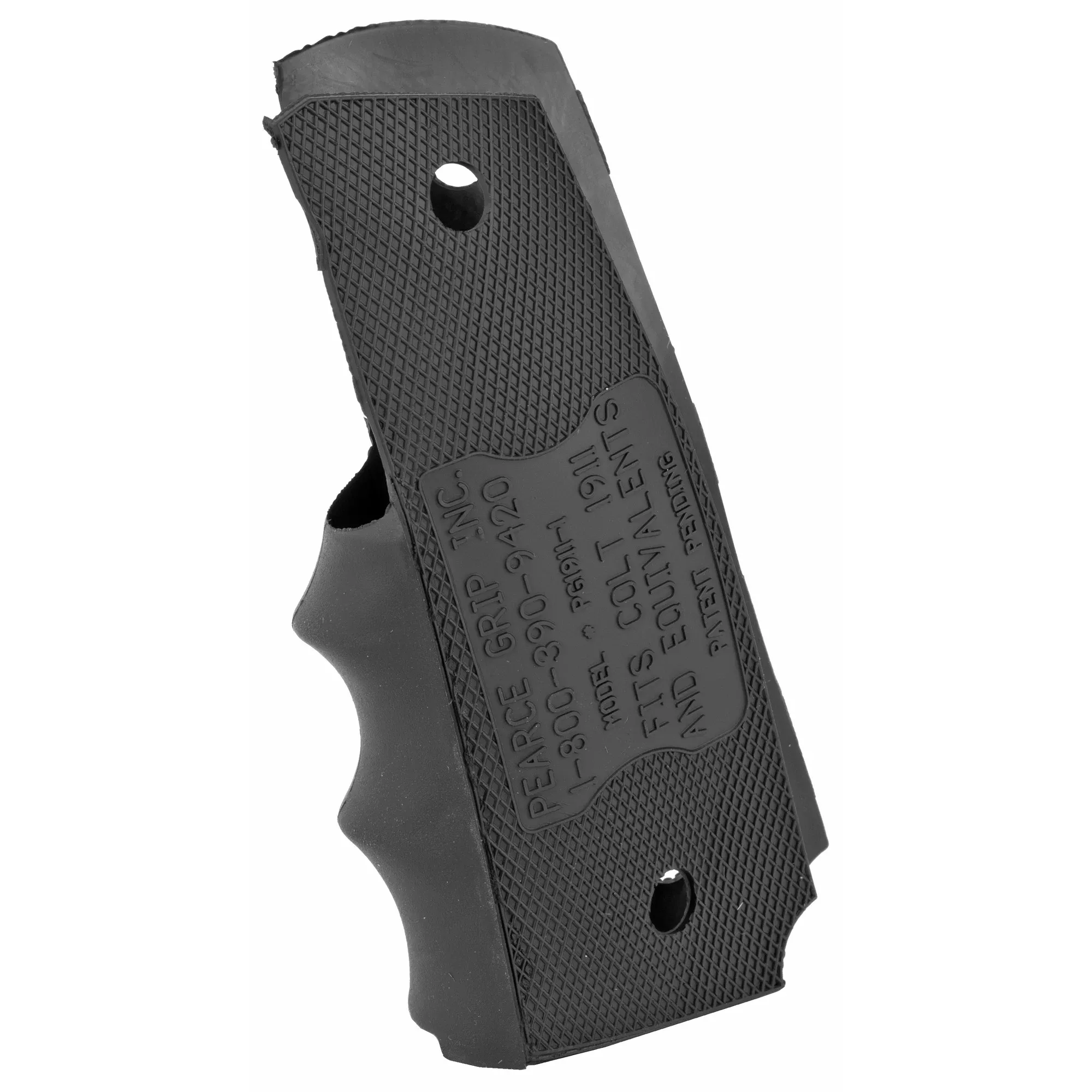 Pearce Grip Finger Groove Grip Insert for Government Model 1911 Pistols, Rubber Black PG1911-1