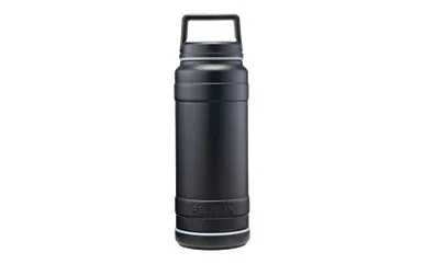 Pelican 18/8 Pro Grade Stainless Steel 32oz. - Food & Drink Storage Bottle, Black Finish, Leak-Proof Carry Handle Lid
