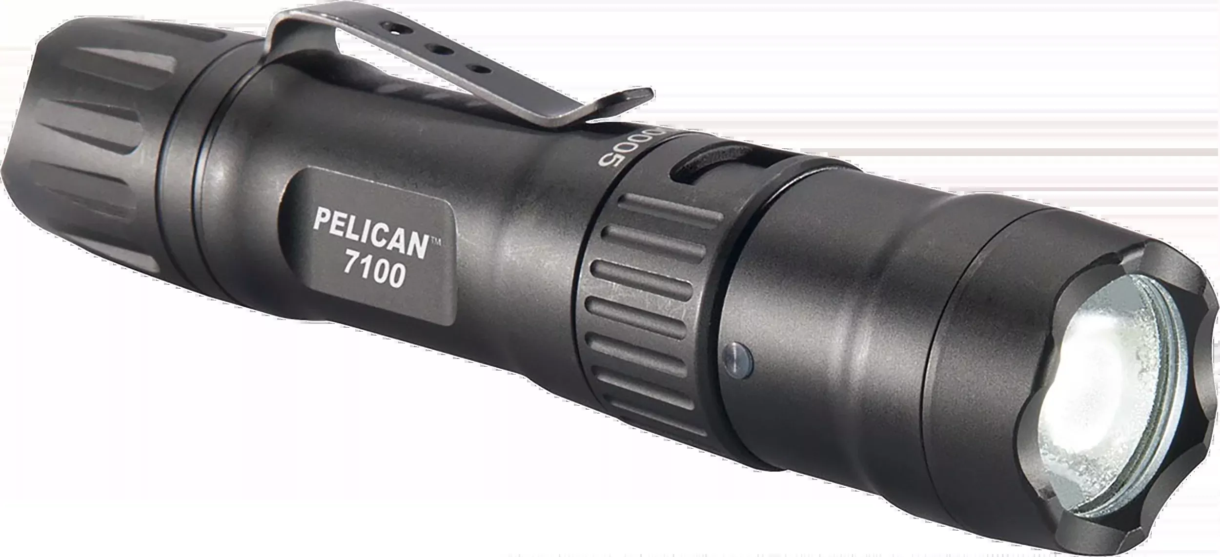 Pelican 7100 Rechargeable Tactical Flashlight, Black Anodized, 695 Lumens, IPX8 — 071000-0000-110