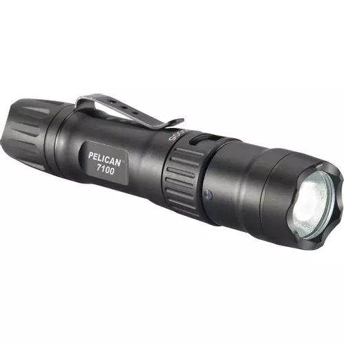 Pelican Brand Model 7100 Compact Tactical LED Flashlight - USB Rechargeable