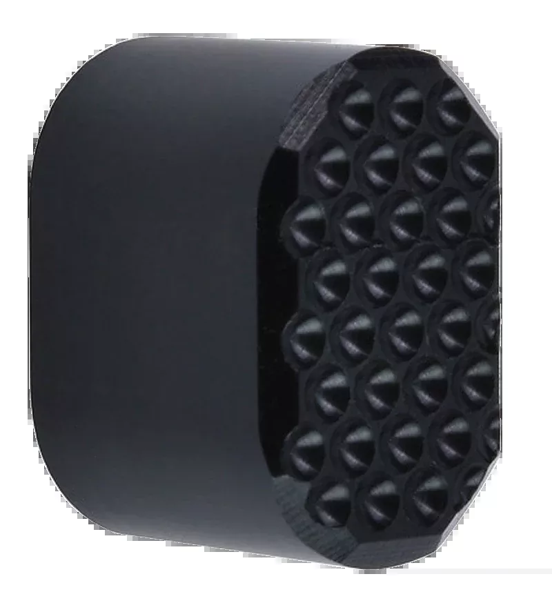 PHASE 5 WEAPON SYSTEMS Dimpled Magazine Release Button, 6061-T6 Aluminum Black Anodized PMRBLKDIMPLED