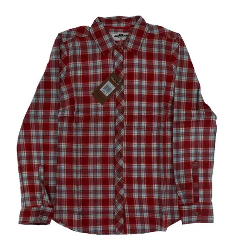 Podium Ladies L/S Flannel Shirt Red Plaid XL