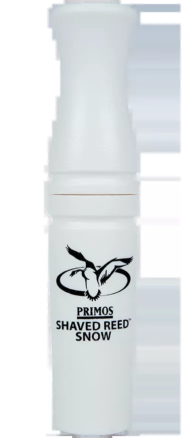 Primos Shaved Reed Snow Goose Call, White Polycarbonate Open Call – 828 | Tremendous Volume, Less Air Required