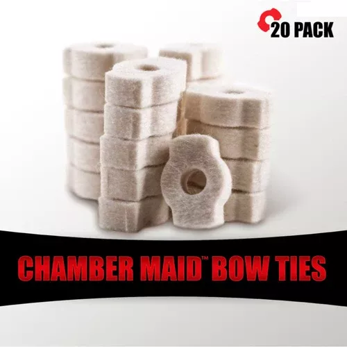 Pro-Shot Chamber Maid Bow Tie Cleaning Swabs 20-Pack, Wool Felt, fits 30 Cal Bore Brush PSTBTCMS20