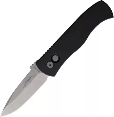 ProTech Emerson E7A01-20CV CQC7 Auto Folding Knife - 3.25" CPM-20CV Drop Point Blade, Black Handles