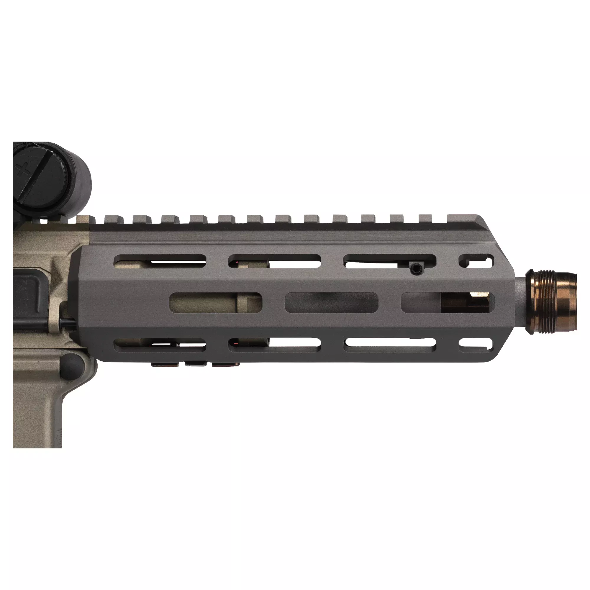 Q Honey Badger 12in M-LOK Handguard Kit w/ 1913 Top Rail, Clear Anodized 12-HB-MLOK-HG-KIT