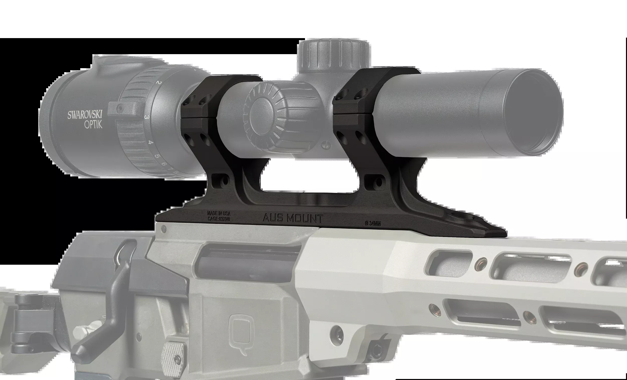 Q LLC AUS Direct Optic Mount, 34mm Diameter for Mini FIX, Black Anodized – 100-298