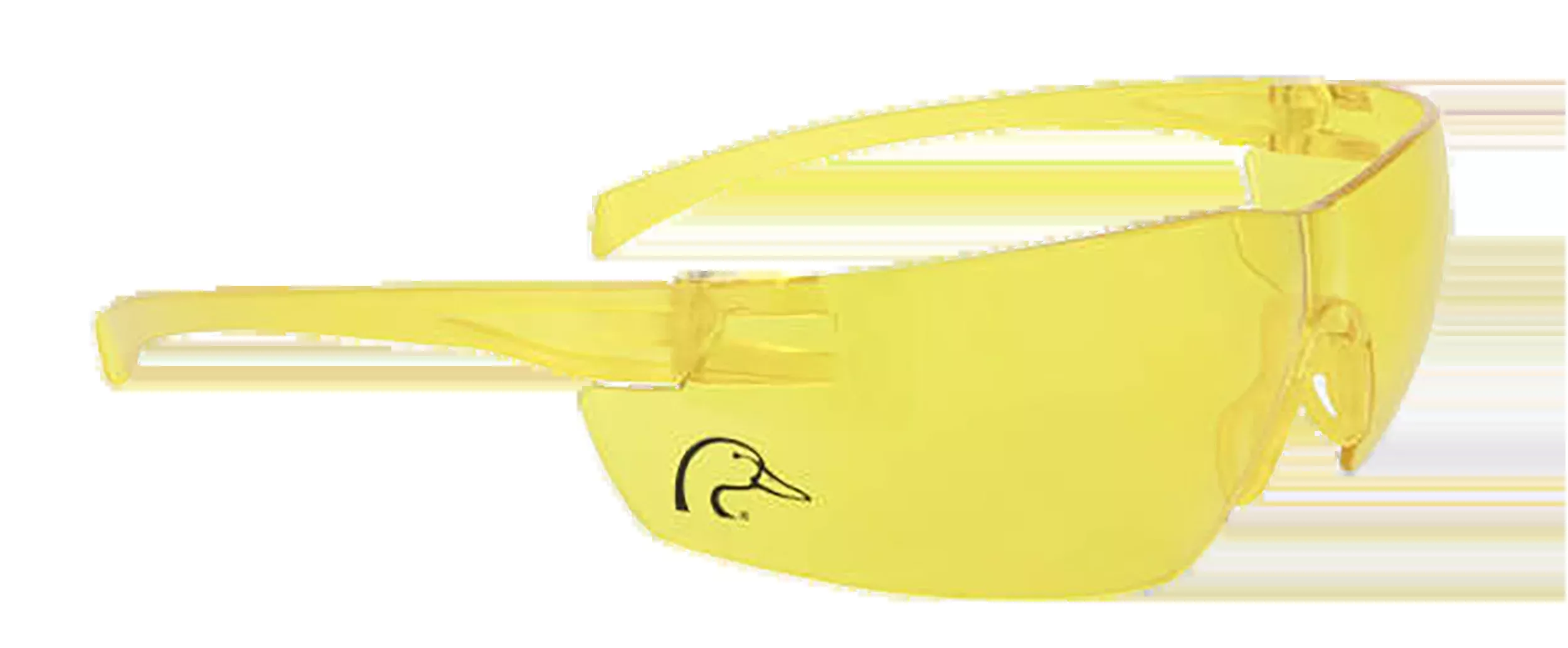 Radians Amber Safety Glasses, Frameless Wraparound Lens with Rubber Accents – DUFL10220C