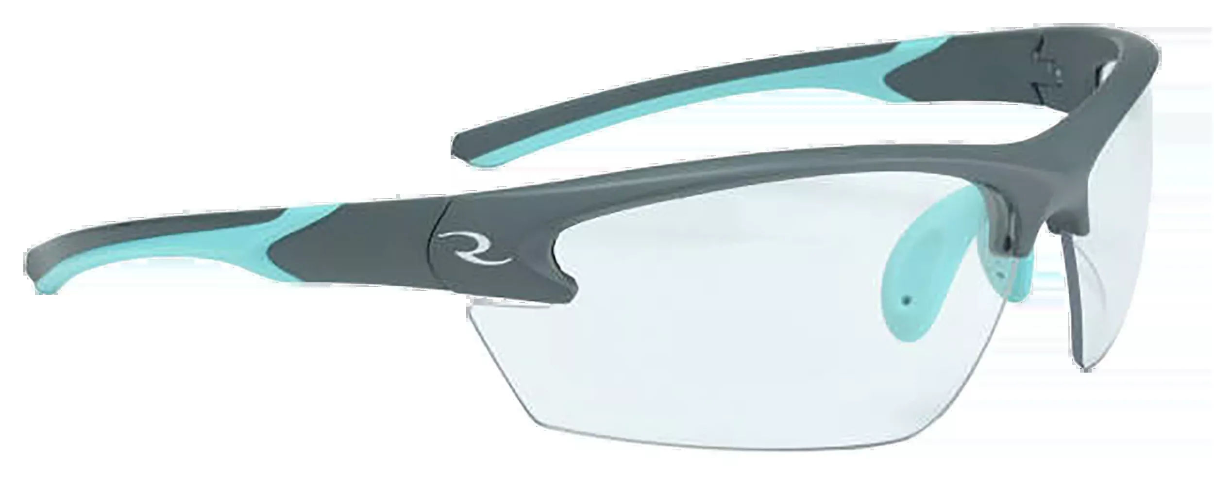 Radians Ladies Range Shooting Glasses, Clear Lens Gray/Aqua Frame, ANSI Z87.1 Safety – WS2310CS