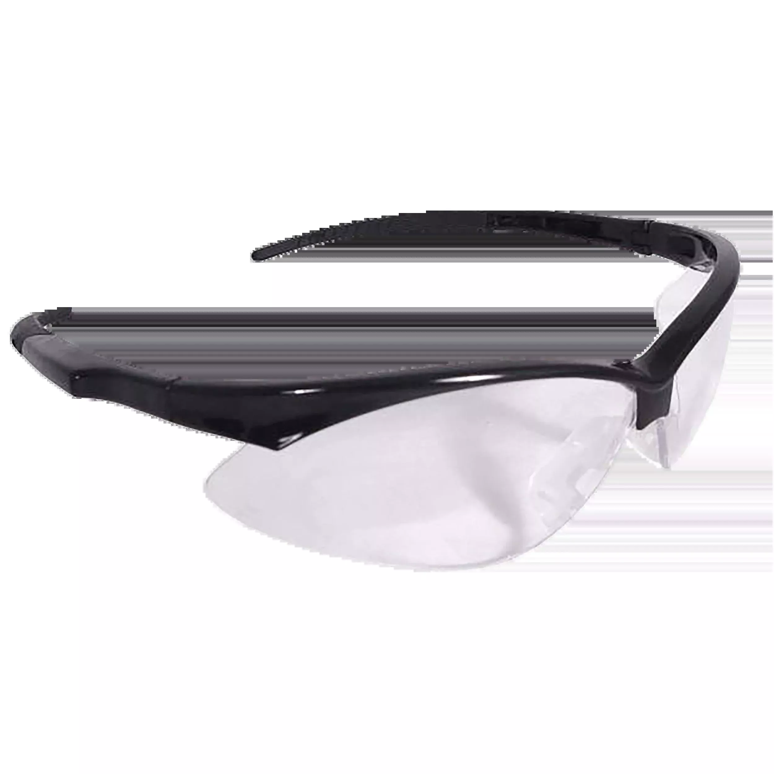 Radians Outback Shooting Glasses, Clear Anti-Fog Polycarbonate Lens, Black Frame, UV Protection OB0110CS