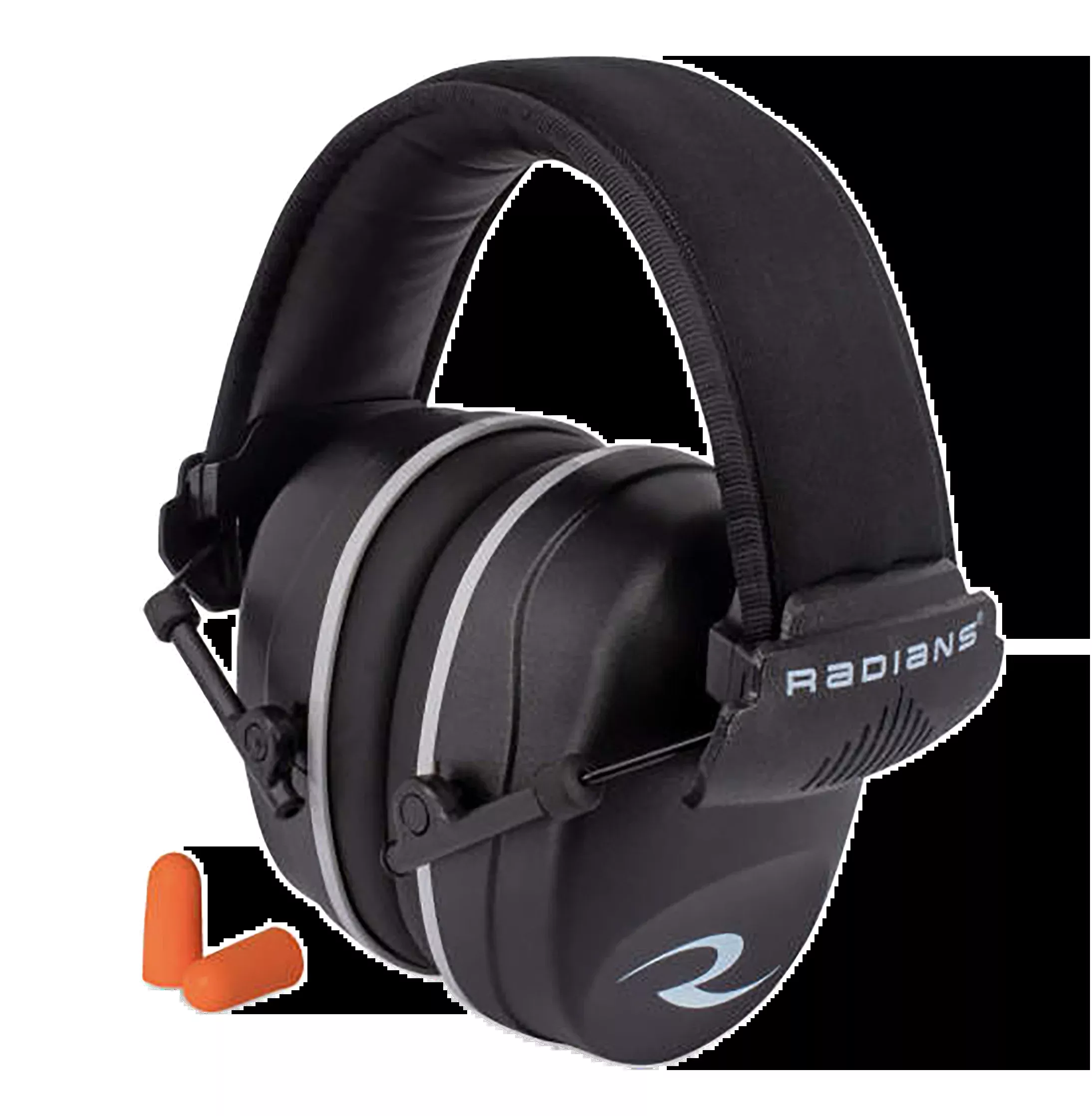 Radians R2500 Passive Earmuff + Foam Earplugs, Padded Folding Headband, Noise Reduction 25 dB — R2500CS