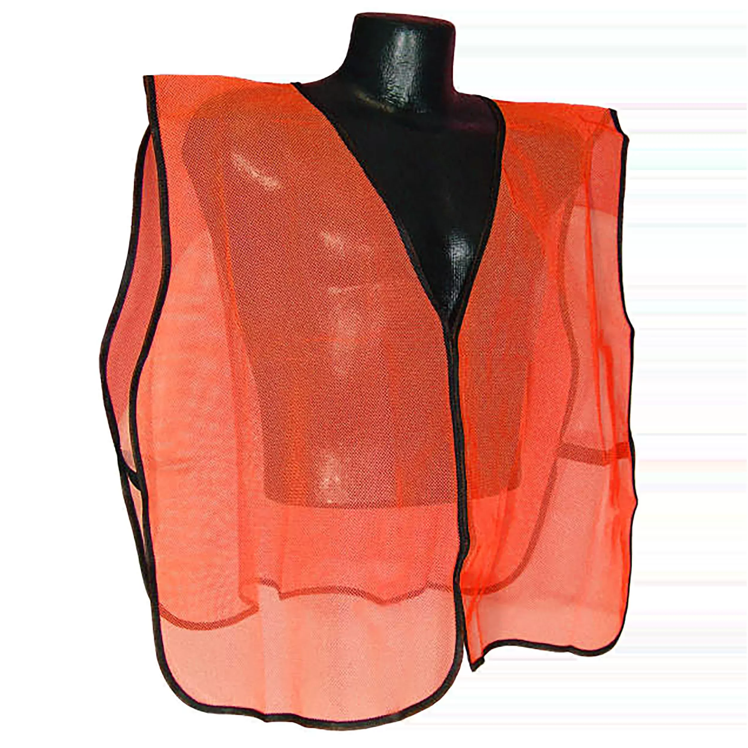 Radians Safety Vest, Orange Polyester Mesh, One Size Fits All, Lightweight Hi-Vis, SVO