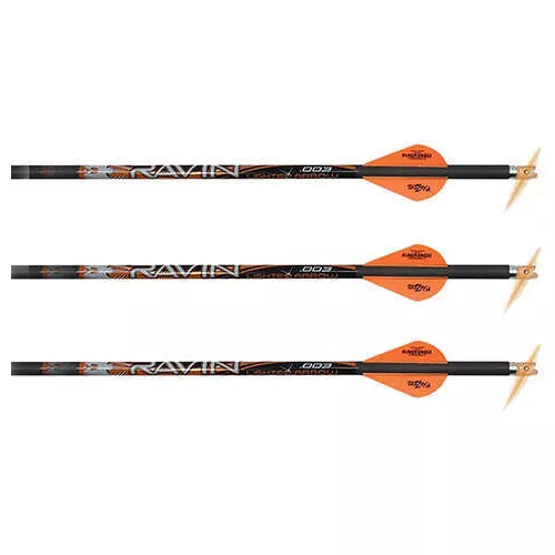 Ravin Crossbows Carbon Bolt Match Weight Lighted 400 Grains .003 Straightness Package of 3