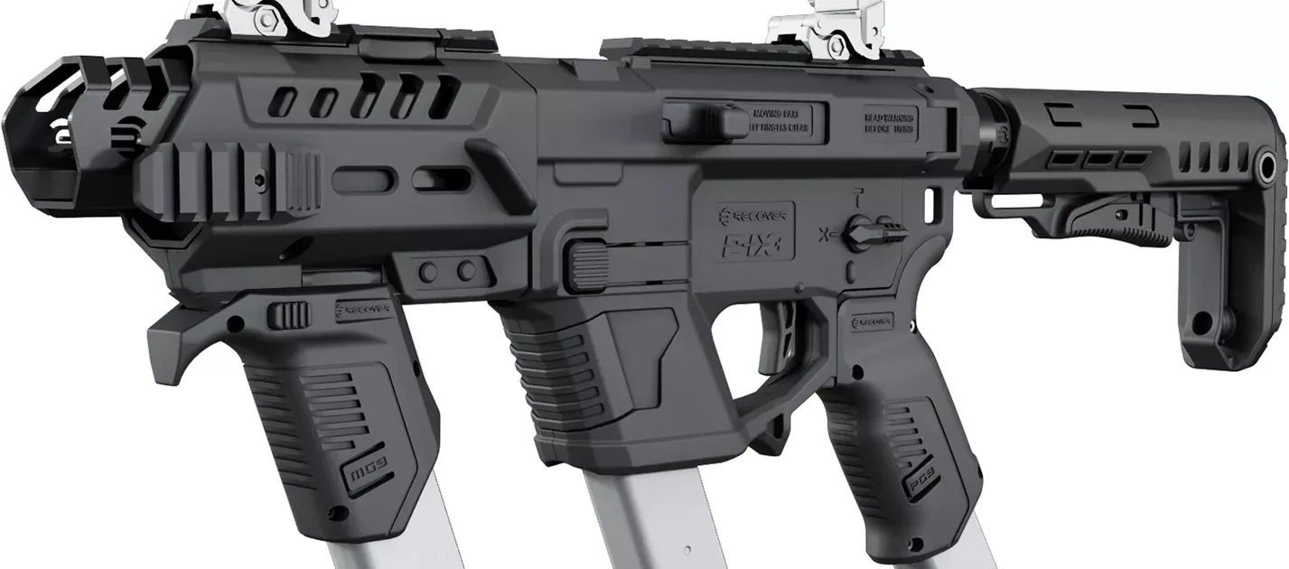 Recover Tactical PIXPMGST01 P-IX+MGPG9 SR20 Metal Front Guard Black