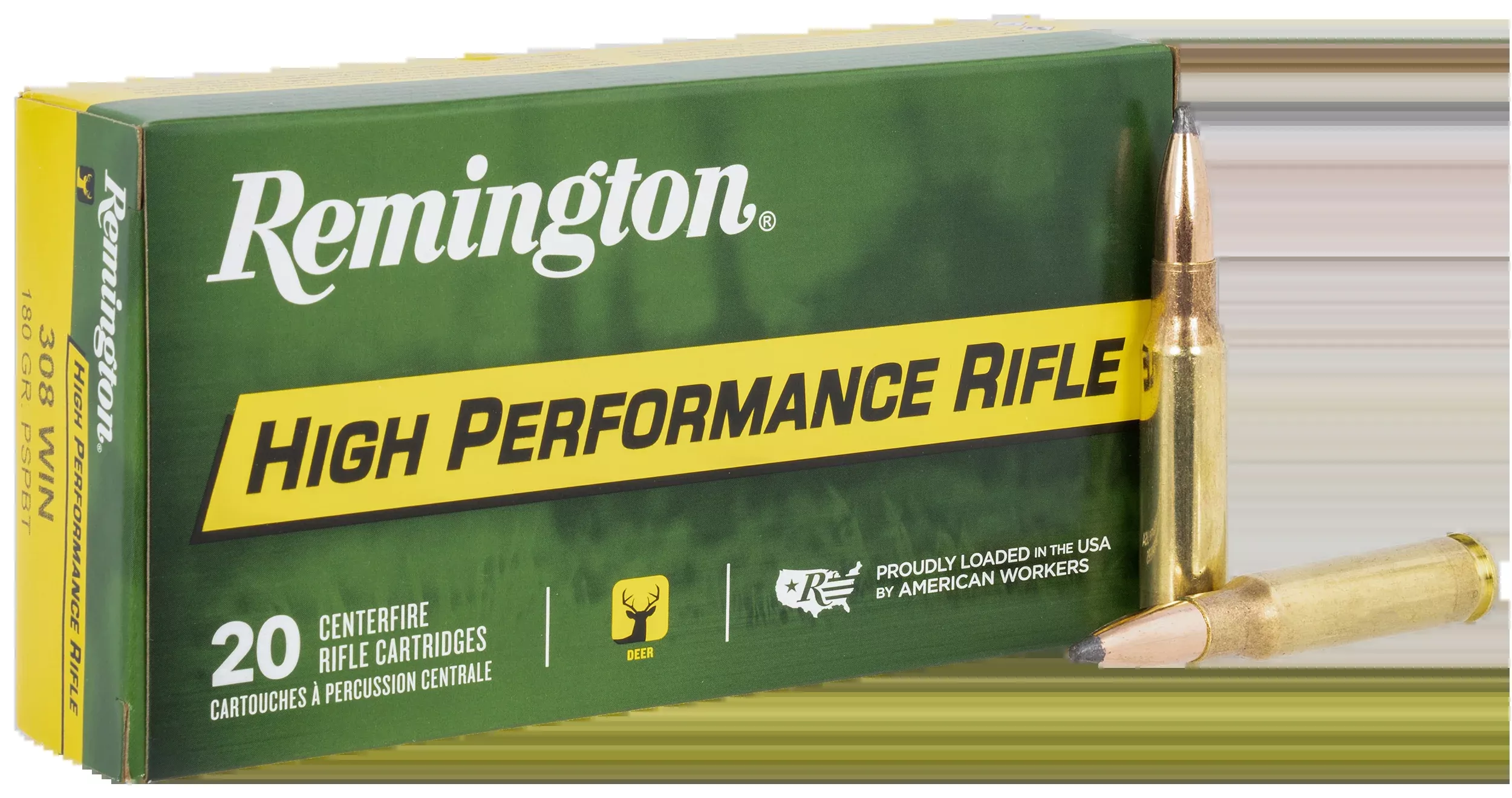 Remington Ammunition High Performance 308 Win 180 gr Pointed Soft Point Boat Tail - Box or Case
