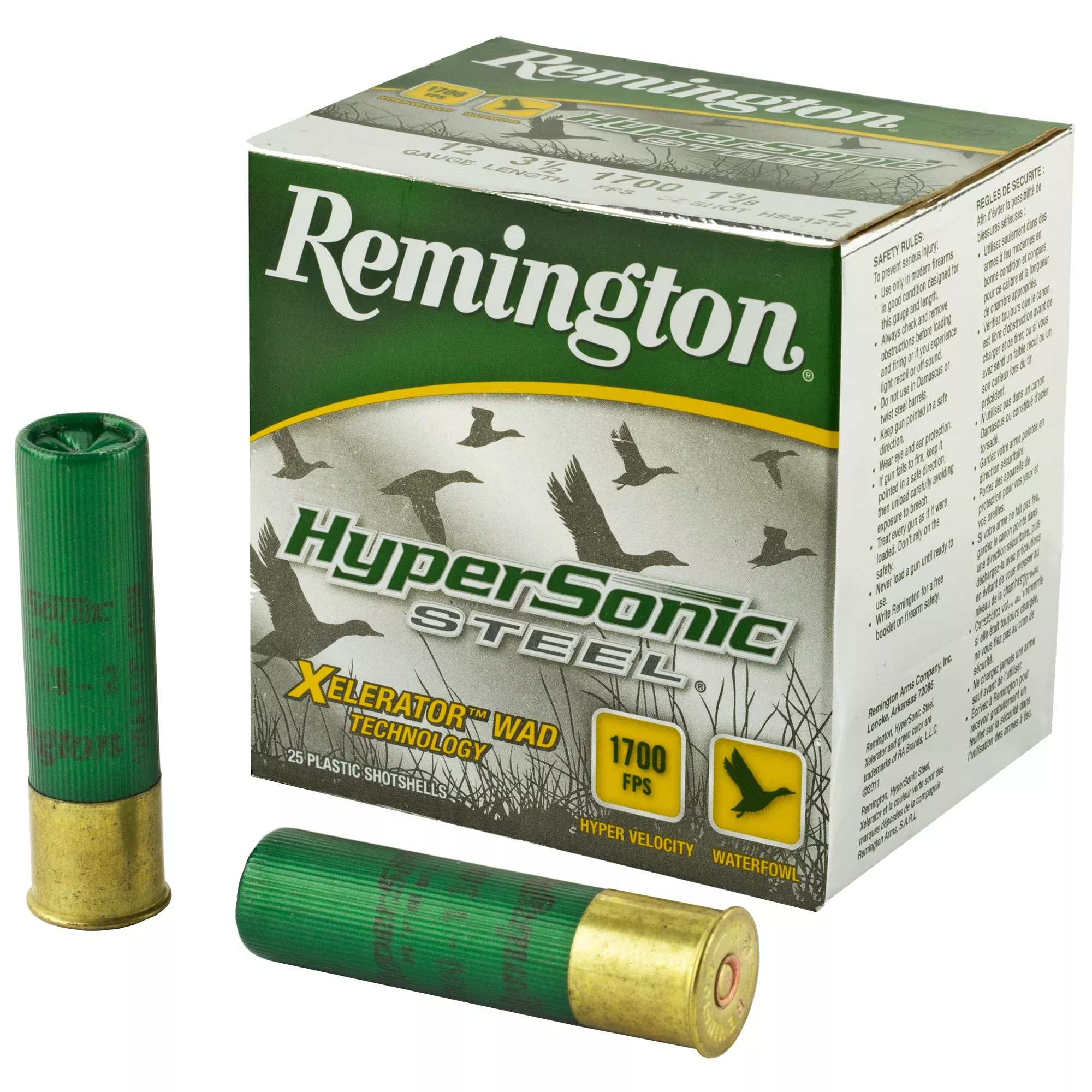 Remington HyperSonic Steel 12 Gauge 3-1/2in #2 Waterfowl Shotshells 25rd 26795