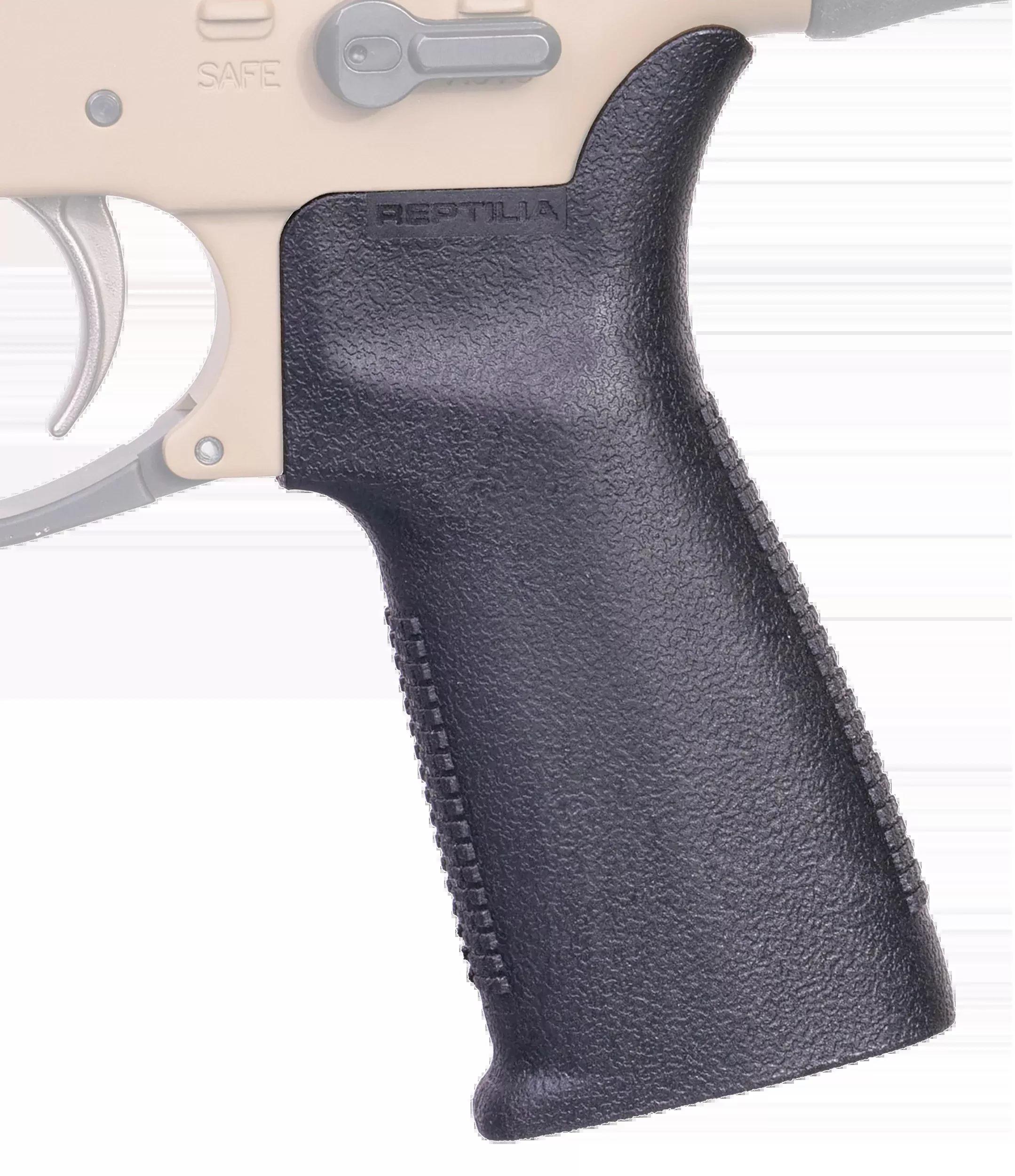 Reptilia LLC CQG-L Long AR Pistol Grip, Black Nylon, Fits AR15/AR10/SR25/MCX/SCAR, 100133