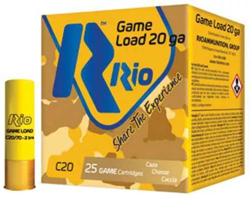 Rio Ammunition Field Low Recoil Shotshells 20 Gauge 2-3/4" 1 Oz #7.5 Shot 1180 Fps, 25 Rounds
