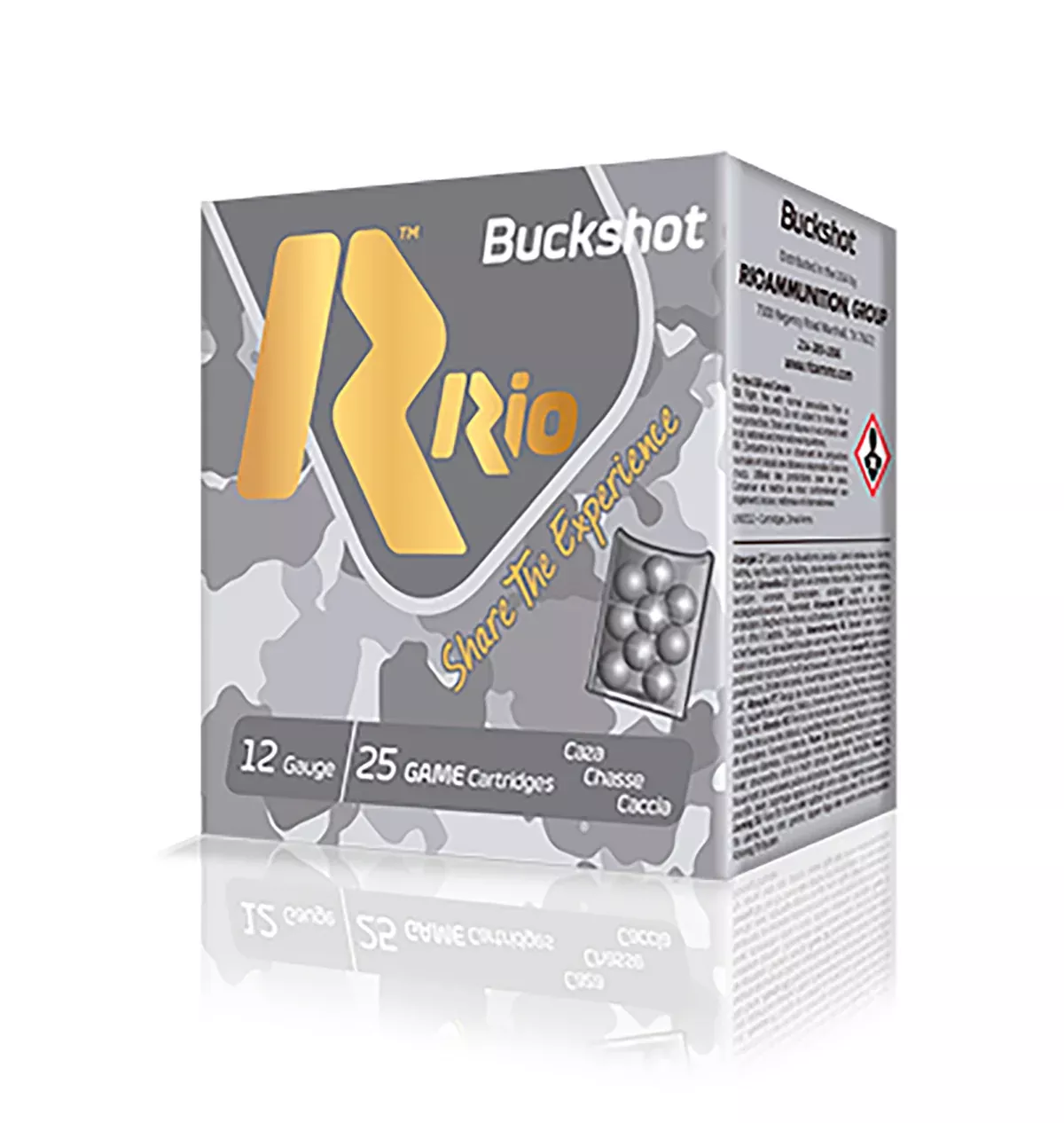 Rio Ammunition RB121225 Royal Buck(4X3) 12Gauge 2.75" 1Buck Shot 25 Per Box/10 Case